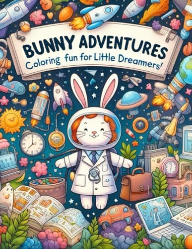 Bunny Adventures Coloring Fun for Little Dreamers: Join Our Bunny Buddy on Exciting Journeys Through Professions, Values, and Imagination!