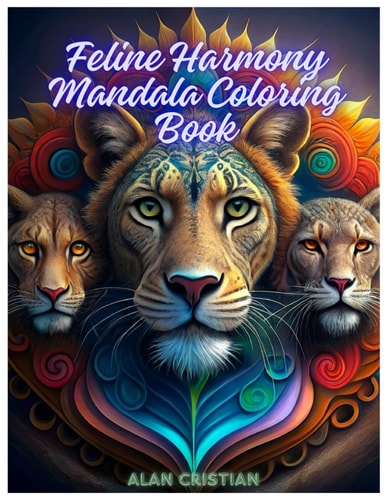 Feline Harmony Mandala Coloring Book Finding Serenity in Feline Mandalas