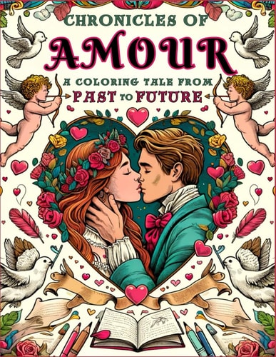 Chronicles of Amour A Coloring Tale from Past to Future: From Ancient Embrace to Galactic Romance: A Timeless Coloring Adventure.