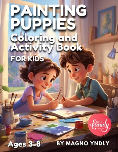 Painting Puppies Coloring Book
