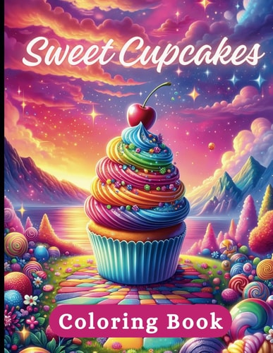 Sweet Cupcakes Coloring Book Fun Illustrations of Gorgeous Cupcakes to Color and Enjoy for Kids & Adults
