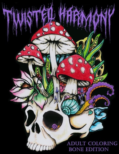 Twisted Harmony Adult Coloring Bone Edition