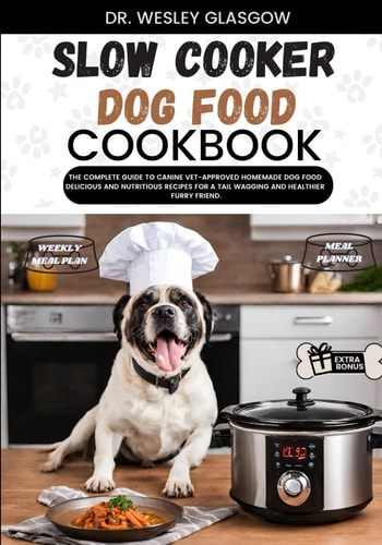 Slow Cooker Dog Food Cookbook The Complete Guide to Canine Vet-Approved Homemade Dog Food Delicious and Nutritious Recipes for a Tail Wagging and Healthier Furry Friend.