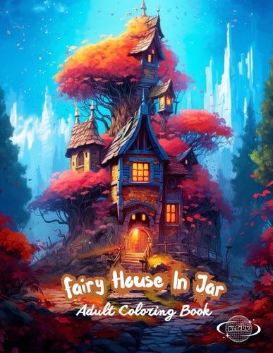 Fairy House In Jar Coloring Book Fantastic Illustrations for Women and Men With Enchanted Villas