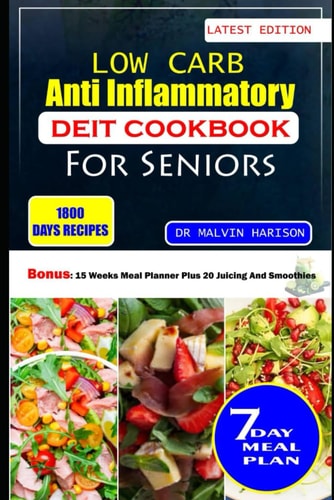 Low Carb Anti Inflammatory Diet Cookbook for Seniors Healthy and Delicious Recipes to Reduce Excess Weight and Relieve Inflammation at Old Age