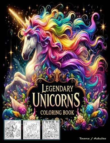 Legendary Unicorns Coloring Book