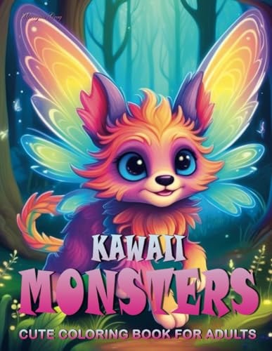 Kawaii Monsters Cute Coloring Books for Adults