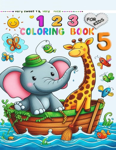 1,2,3 Coloring Book for Kids Coloring Book 123
