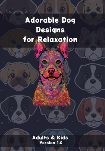 Adorable Dog Designs for Relaxation Adults & Kids - Version 1.0