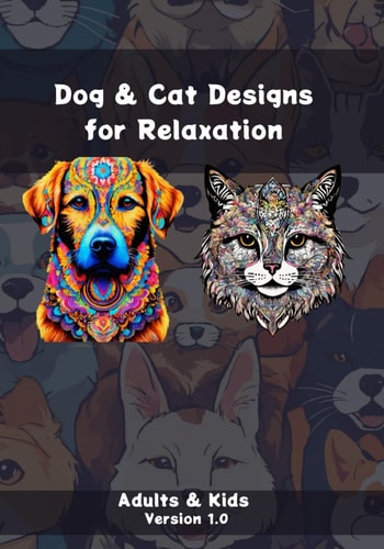 Dog & Cat Designs for Relaxation Adults & Kids - Version 1.0