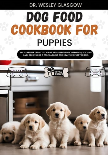 Dog Food Cookbook for Puppies The Complete Guide to Canine Vet-Approved Homemade Quick and Easy Recipes for a Tail Wagging and Healthier Furry Friend.