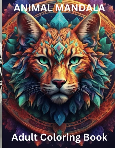 Animal Mandala Adult Coloring Book