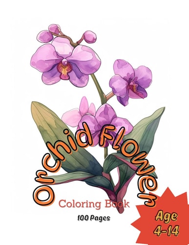 Orchid Flower Coloring Book
