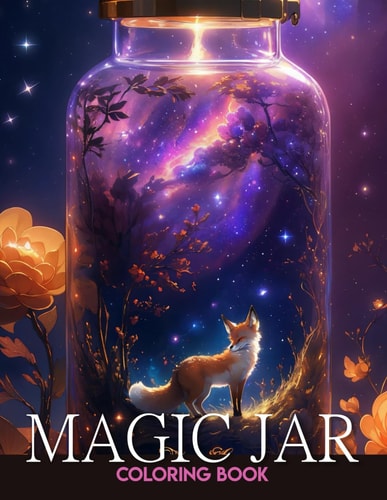 Magic Jar Adults Coloring Book Explore an Enchanted World of Color and Creativity, with Relaxing Fantasy Scenes.