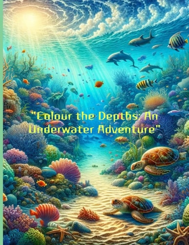 "Colour the Depths An Underwater Adventure" "Unlocking the Ocean's Magic with Every Colour"