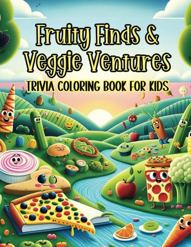 Fruity Finds & Veggie Ventures Trivia Coloring Book for Kids Bite-Sized Fun Facts & Coloring for Little Foodies