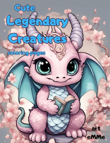 Cute Legendary Creatures Coloring Pages 44 Images of Magical Creatures, Dragon, Chimera, Unicorn, and More - All Ages, Creative Fun!