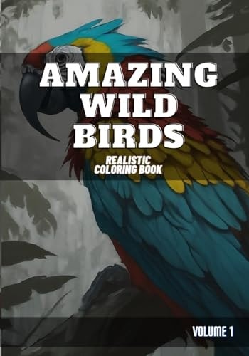 Amazing Wild Birds Realistic Coloring Book - Volume 1