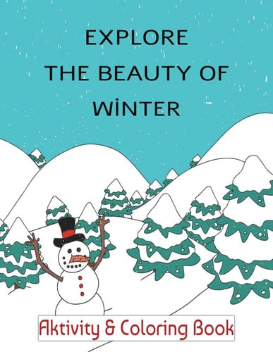 Explore the Beauty of Wİnter Relax Your Mind with Stress-Relieving Coloring Experience! Perfect for Kids and Adults with 48 Fun Scenes