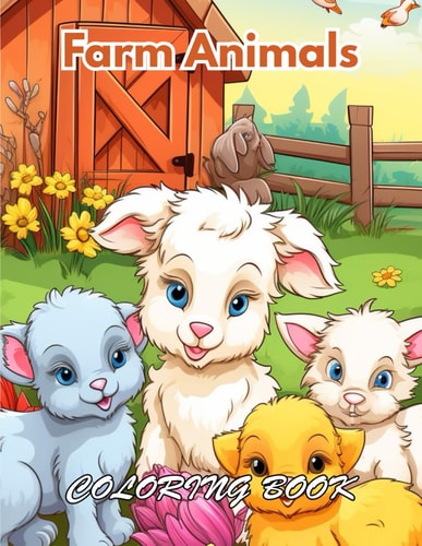 Farm Animals Coloring Book for Kids Mindfulness Coloring to Soothe Anxiety