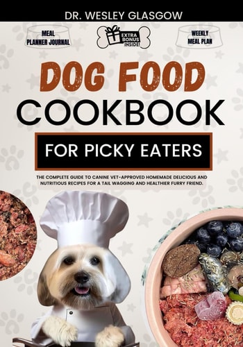 Dog Food Cookbook for Picky Eaters The Complete Guide to Canine Vet-Approved Homemade Delicious and Nutritious Recipes for a Tail Wagging and Healthier Furry Friend.
