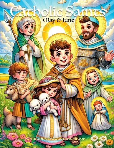 May and June - Catholic Saints Coloring Book The Third Book in the Series, Featuring Catholic Saints from the Roman Calendar.