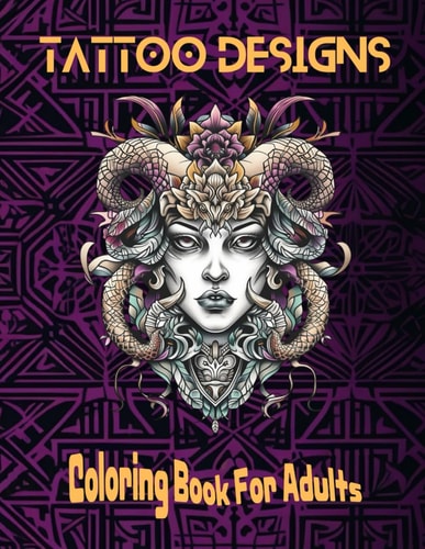 Tattoo Designs Coloring Book For Adults