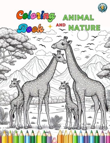 Animal and Nature, Coloring Book Amazing Animals