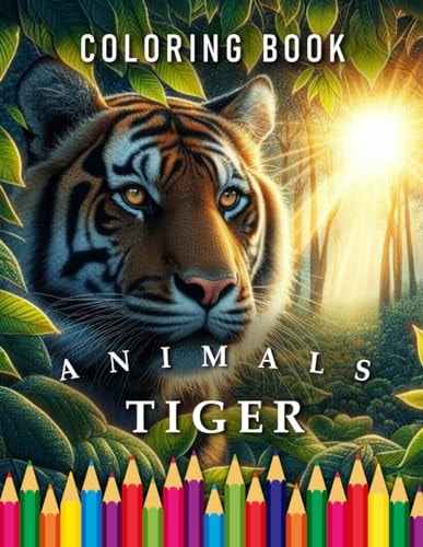 Tiger Coloring Book For Adults & Children