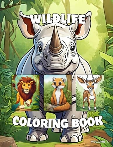 Wildlife Coloring Book for Adults and Kids with Animals, Patterns, and More to Relax