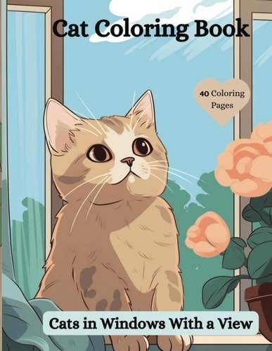 Cat Coloring Book Cats in Windows With a View