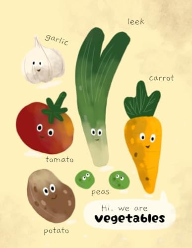 Hi, We Are Vegetables Coloring Book
