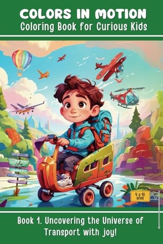Colors in Motion Coloring Book for Curious Kids: Book 1. Uncovering the Universe of Transport with Joy!