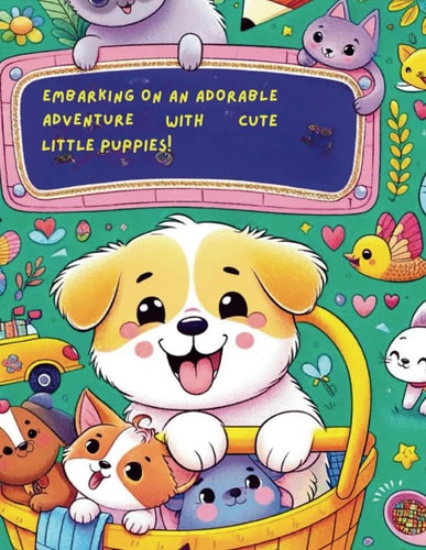 Embarking on an Adorable Adventure with Cute Little Puppies! Enchanted Coloring Book for Children. Explore the Stories of Adorable Puppies...