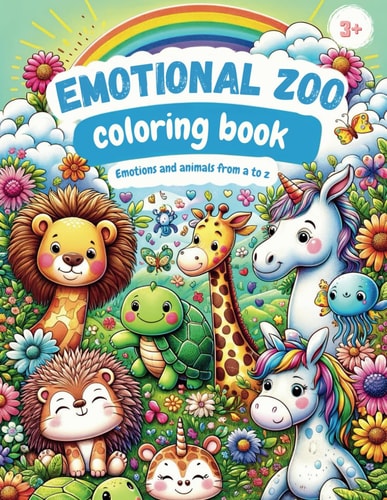 Emotional Zoo Coloring Book Emotions and Animals from A to Z