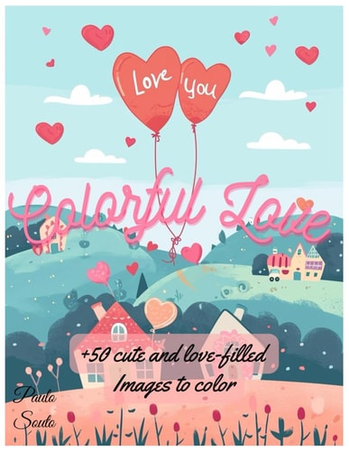 Colorful Love Coloring Book for Kids: 50 Easy, Fun and Cute Love-Filled Designs to Promote Creativity, and Raise a Pure Heart.: A Valentine's Day Coloring Book for Kids