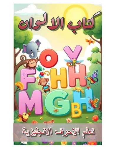 كتاب الألوان لتعلّم الحروف الانجليزيه لنلوّن الحروف