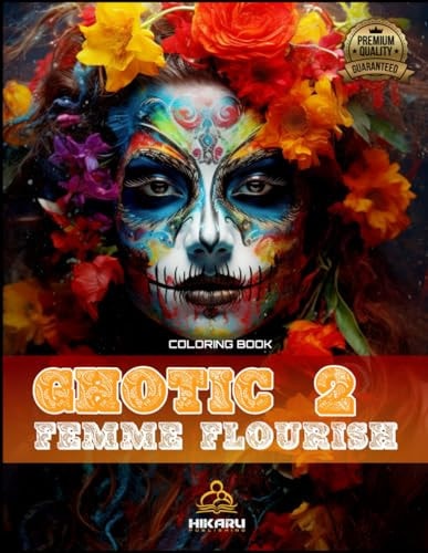 Ghotic Femme Flourish 2 Adult Coloring Book for Women