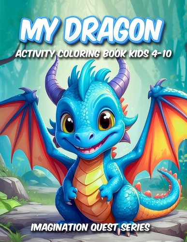MyDragon Activity Coloring Book Kids 4-10