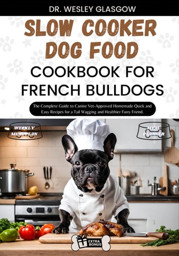 Slow Cooker Dog Food Cookbook for French Bulldogs The Complete Guide to Canine Vet-Approved Homemade Quick and Easy Recipes for a Tail Wagging and Healthier Furry Friend.