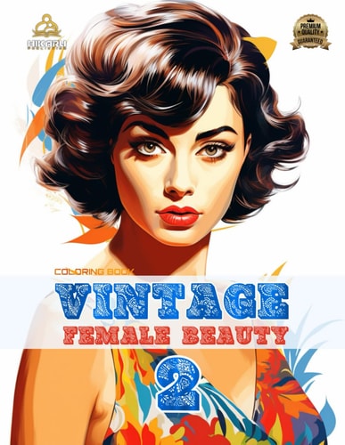 Vintage Female Beauty 2 Adult Coloring Book for Women