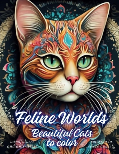 Feline Worlds Beautiful Cats to Color