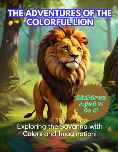 The Adventures of the Colorful Lion Exploring the Savanna with Colors and Imagination!