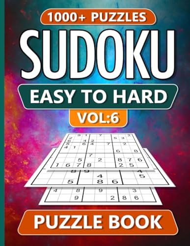 1000 + PUZZLE SUDOKU EASY to HARD VOL 6 Puzzle Book
