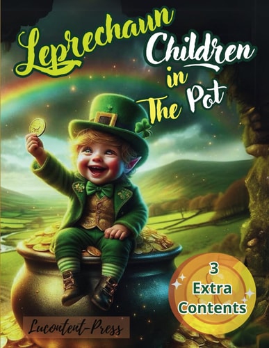 Leprechaun Children in the Pot Have Fun Coloring Future Pixies in Their Favorite Hiding Place. Ideal for Children Ages 4 to 8