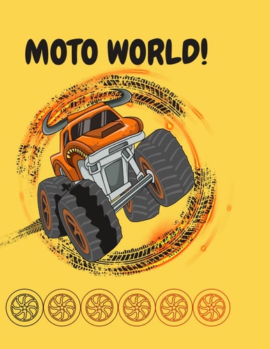 Moto World! Coloring and Games Book