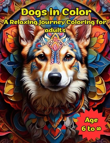 Dogs in Color A Relaxing Journey Coloring for Adults