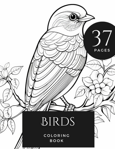 Birds Coloring Book - 35 Birds