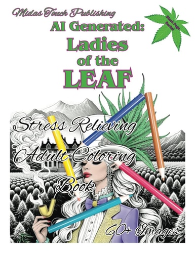 AI Generated Ladies of the LEAF: Stress Relieving Adult Coloring Book