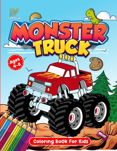 Monster Truck Coloring Book for Kids Truck Coloring Book Kids Ages 4-8